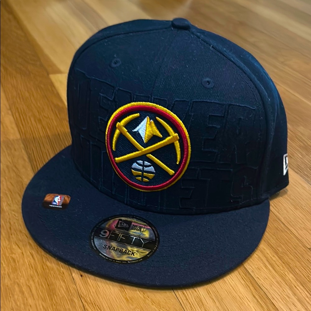 New Era Navy Embroidered Denver Nuggets Flatbill SnapBack